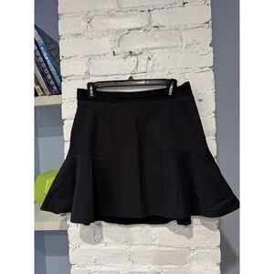 rebecca taylor black short flare‎ skirt size 8